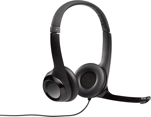 Logitech USB Headset H390 with Noise Cancelling - Black